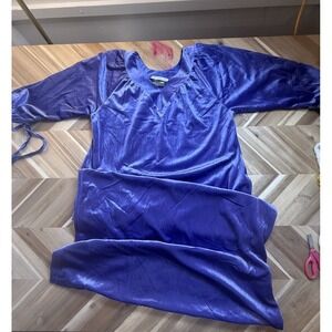 VTG Velour Maxi Purple Nightgown/Robe New Perspective by Rosemarie Long Petite M
